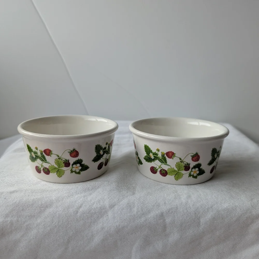 Vintage Portmeirion Summer Strawberries Ramekins Discontinued - 4
